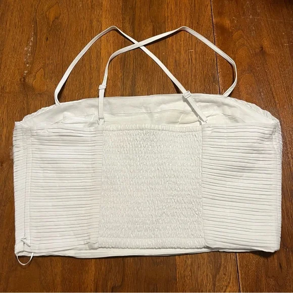 Madewell Poplin Crop Tube Top sz 4 NWT, Preppy, Summer - Picture 5 of 8